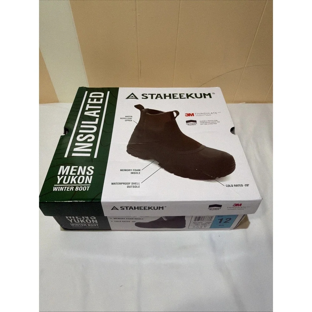 Staheekum Men's Yukon Waterproof Boots. Cold Rated‎ -20 Degree. Size 12. New
